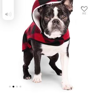 Dog fleece with hood size large 25-45 pounds